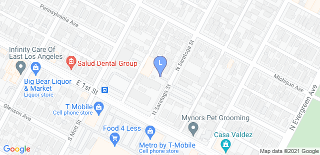 Map to Los Angeles Tenri Judo Dojo